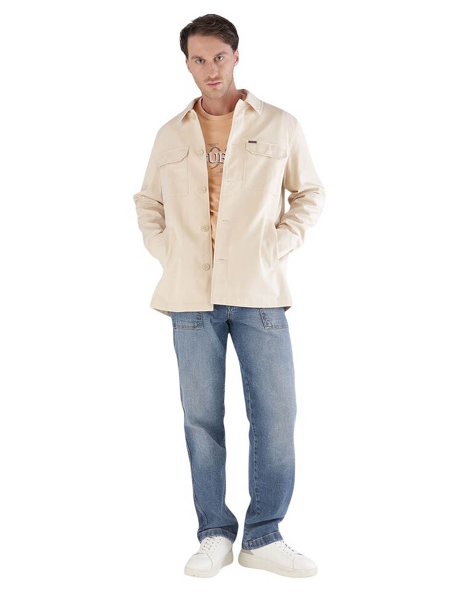 Sobrecamisa casual manga larga para hombre 2