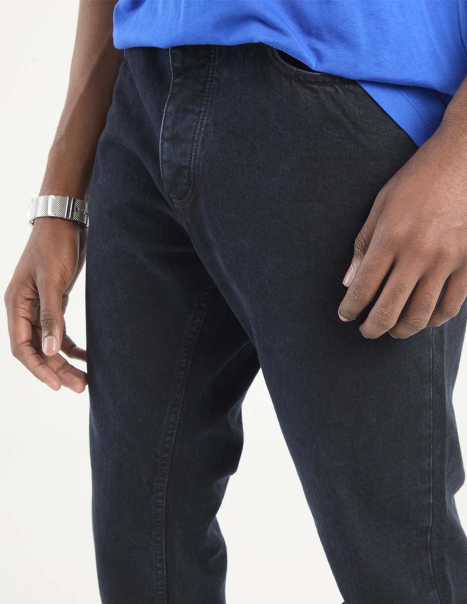 Pantalón straight lavado medio para hombre 4