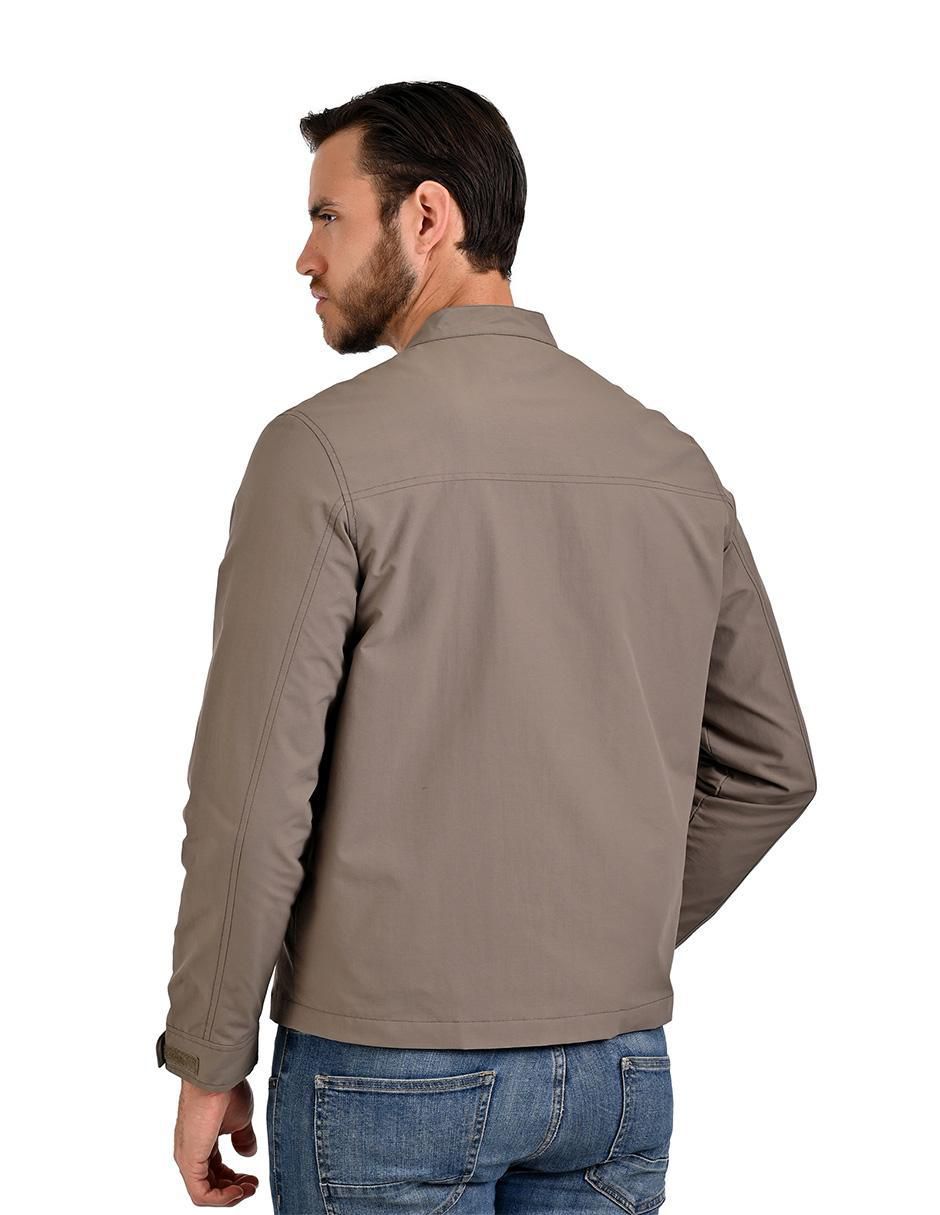 Chamarra casual impermeable con bolsillos para hombre 4