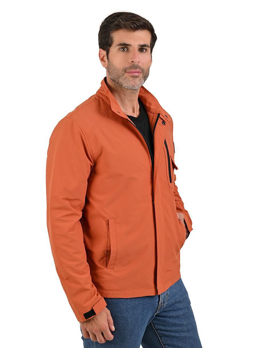 Chamarra casual impermeable con bolsillos para hombre 3