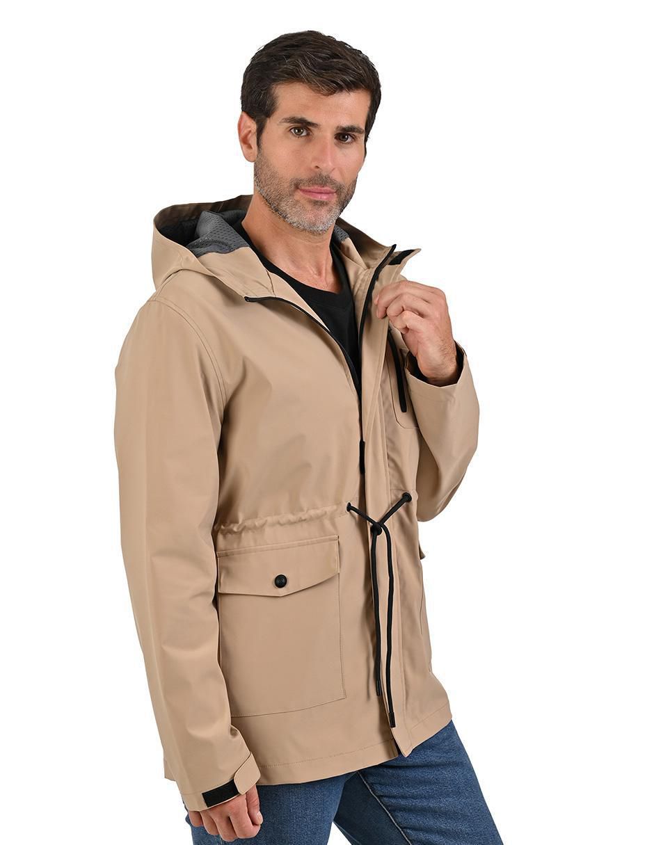 Chamarra parka impermeable con bolsillos para hombre 3
