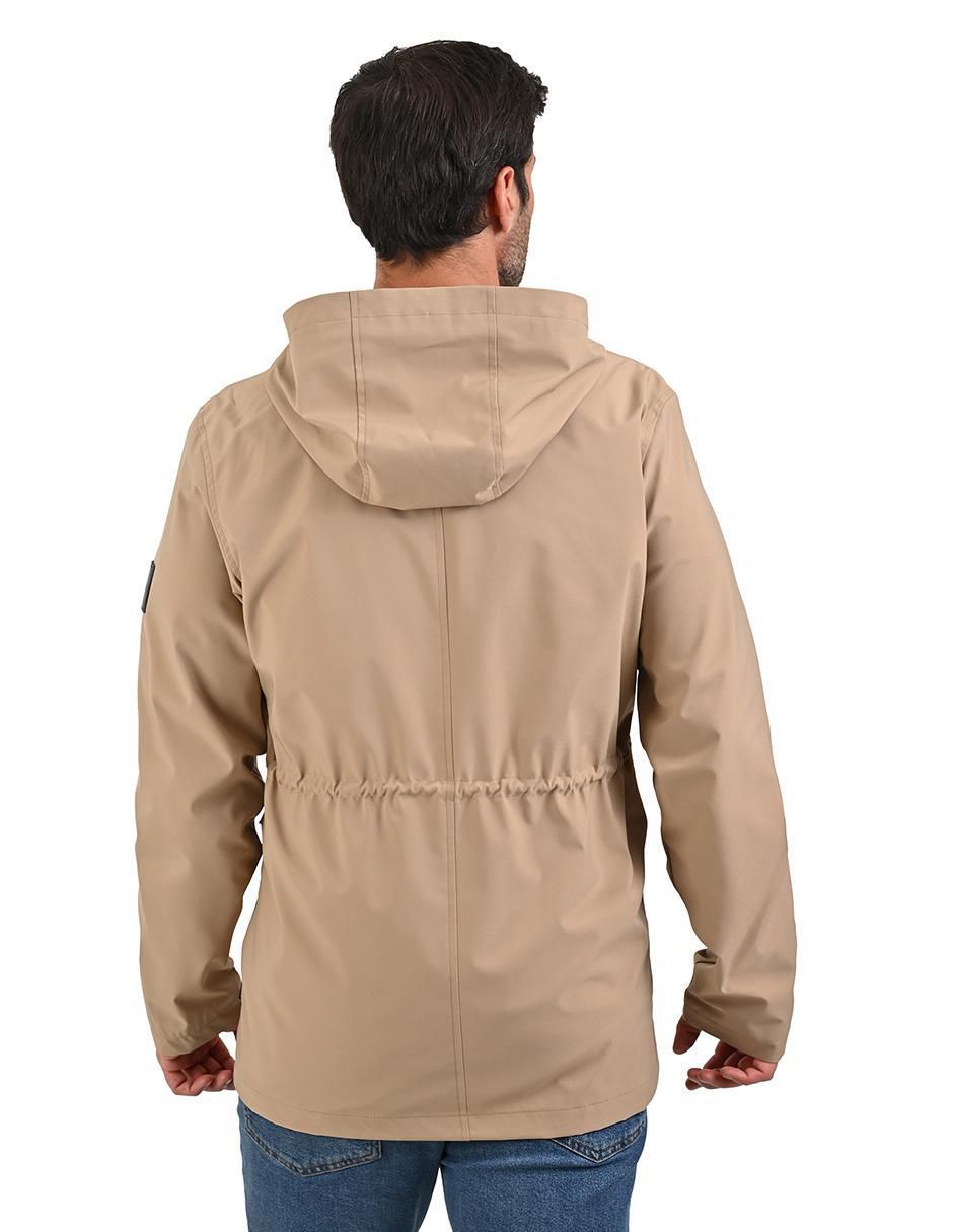 Chamarra parka impermeable con bolsillos para hombre 4