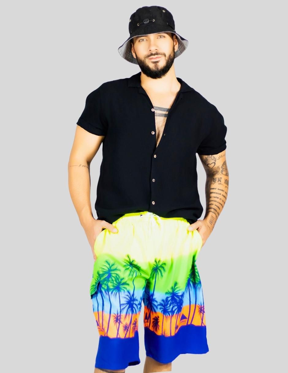 Traje de baño con bolsillos para hombre