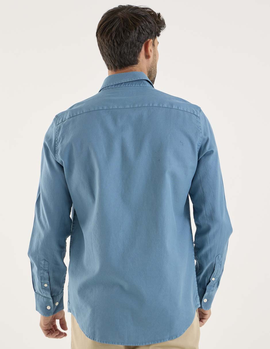 Camisa business casual de algodón manga larga para hombre 2