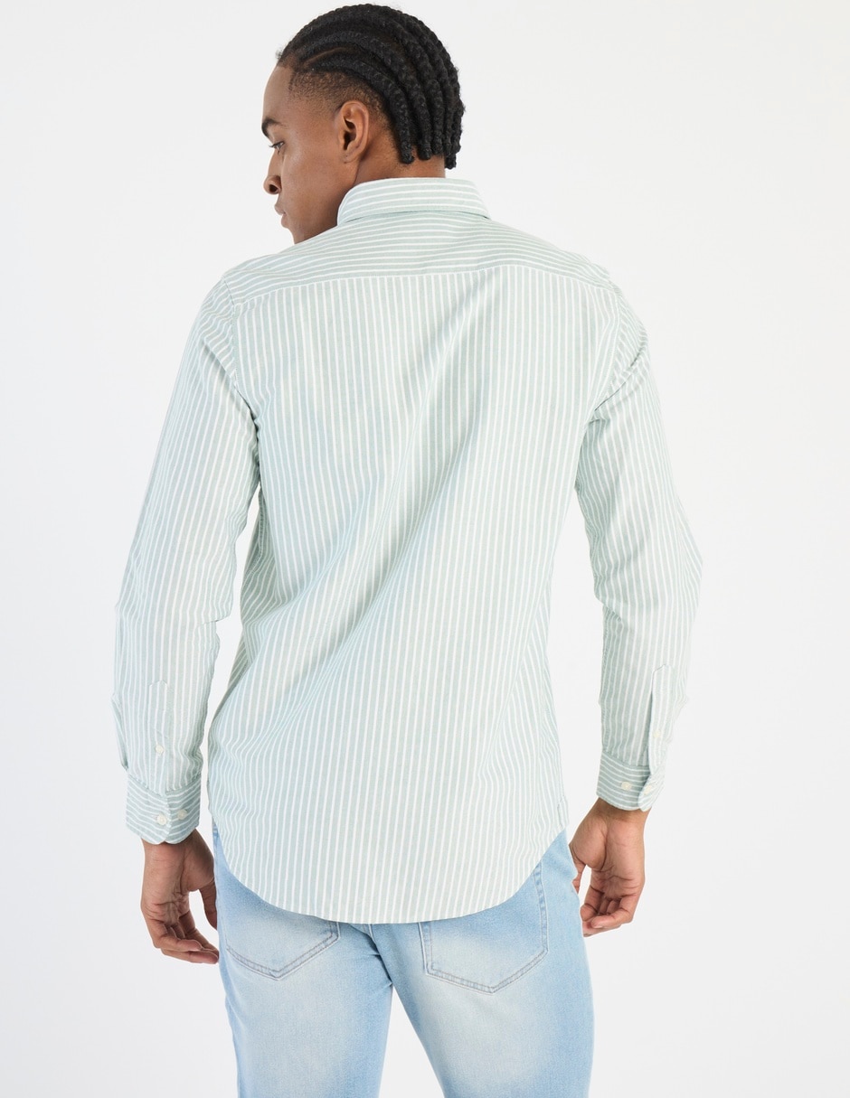 Camisa casual de algodón manga larga para hombre 2