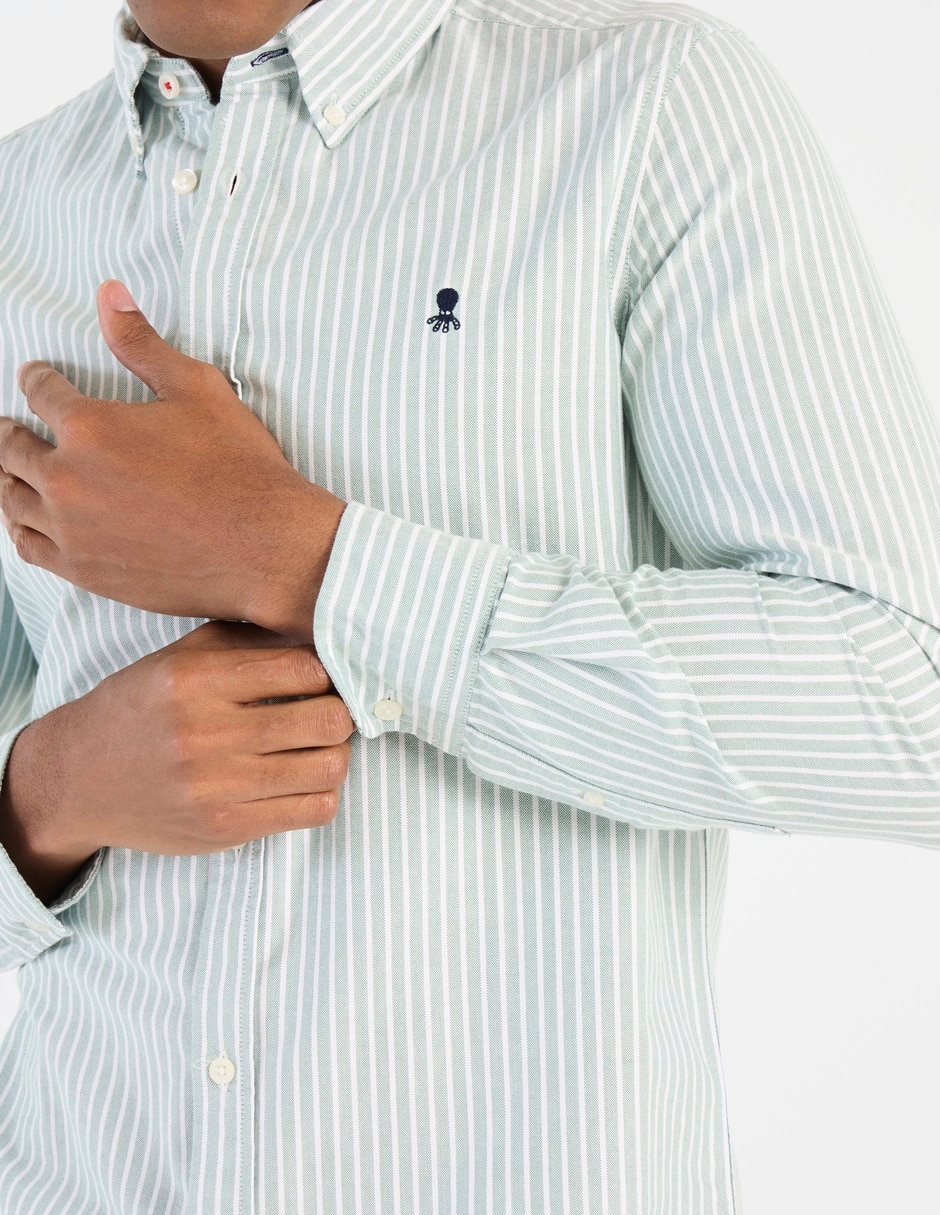 Camisa casual de algodón manga larga para hombre 4