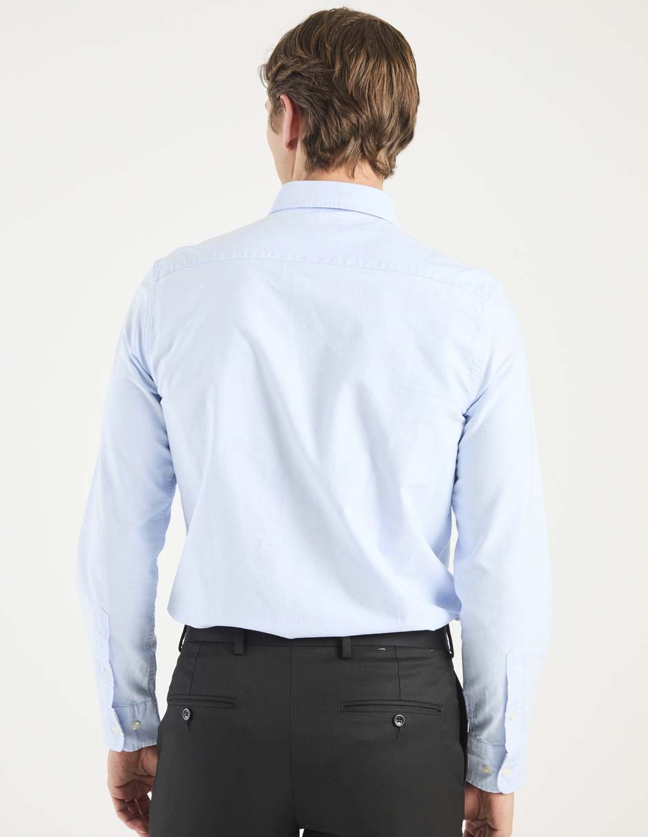 Camisa casual de algodón manga larga para hombre 2