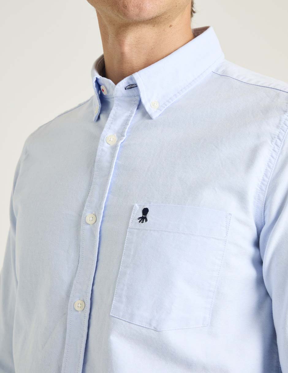 Camisa casual de algodón manga larga para hombre 4