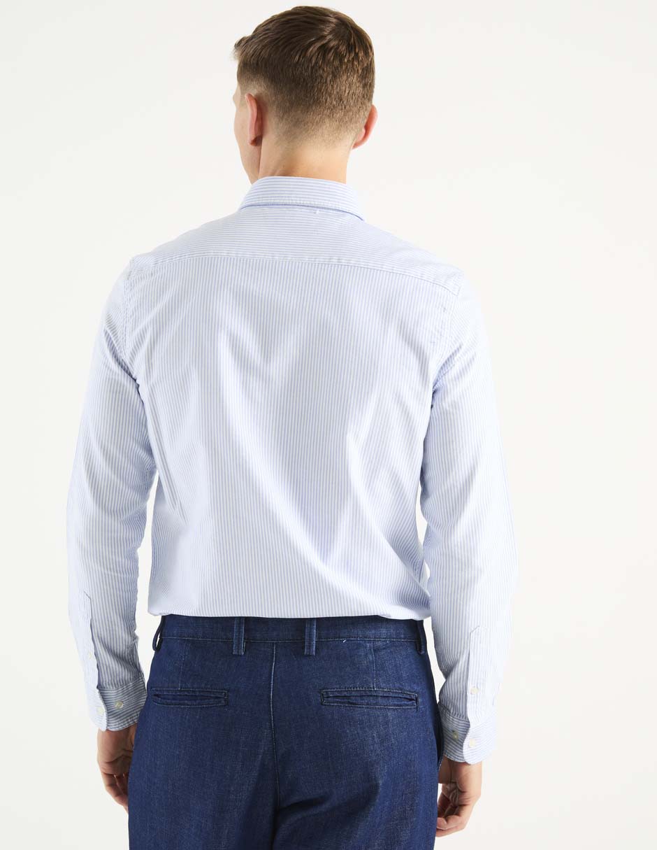 Camisa casual de algodón manga larga para hombre 2