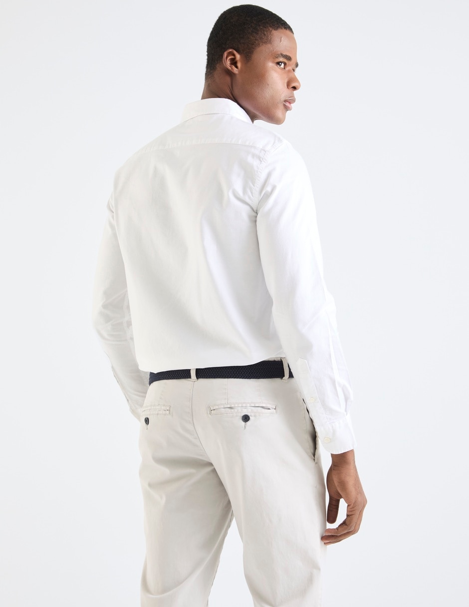 Camisa casual de algodón manga larga para hombre 2