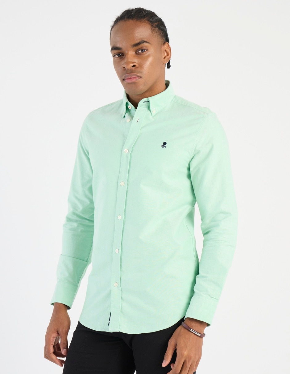 Camisa casual de algodón manga larga para hombre Camisa casual de algodón manga larga para hombre