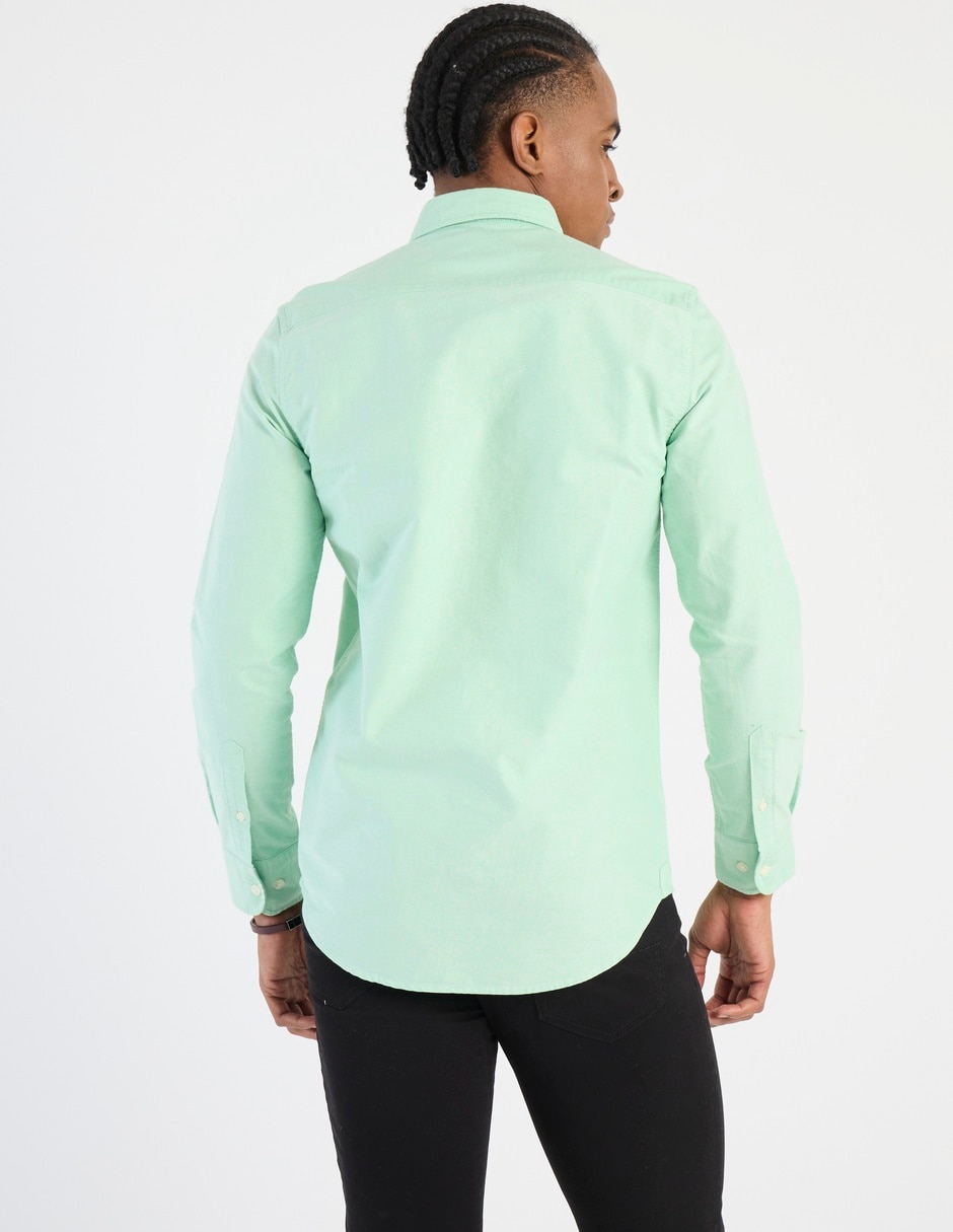 Camisa casual de algodón manga larga para hombre 2
