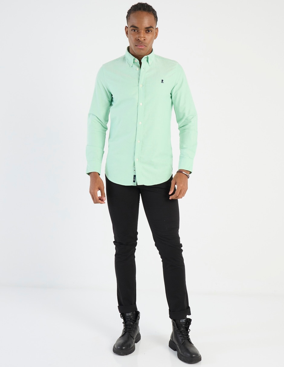 Camisa casual de algodón manga larga para hombre 3