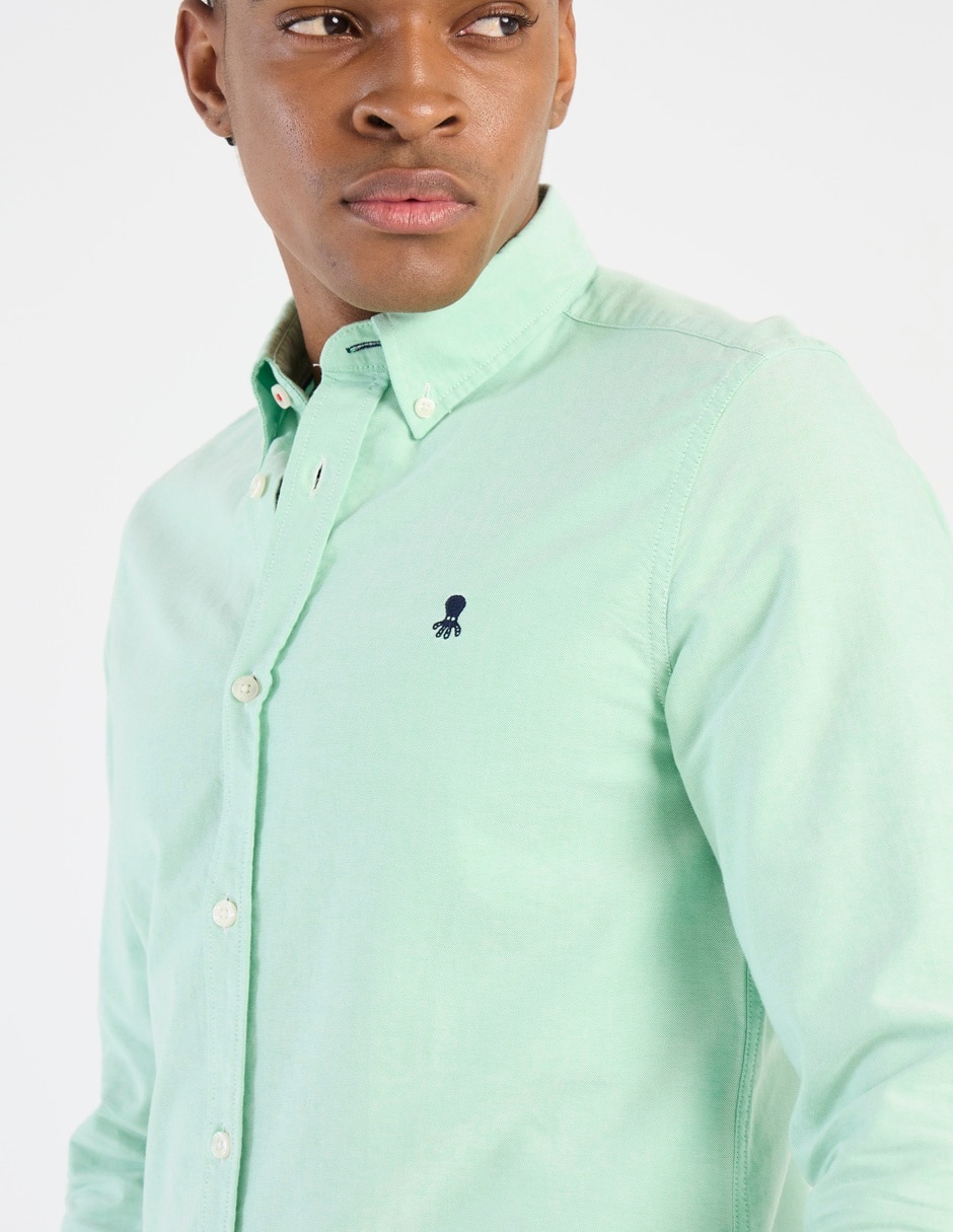 Camisa casual de algodón manga larga para hombre 4