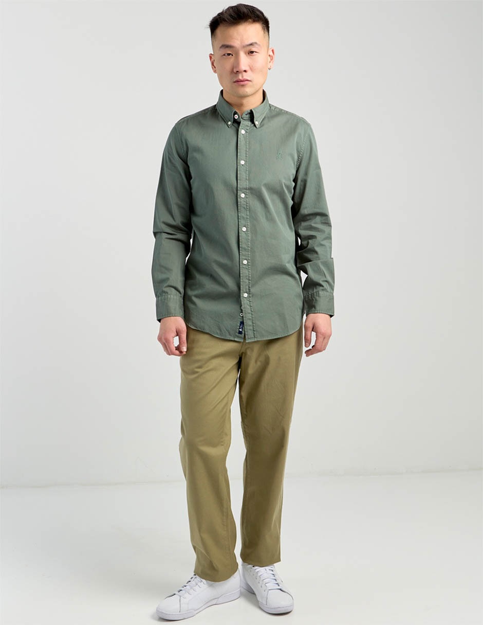 Camisa casual de algodón manga larga para hombre 3