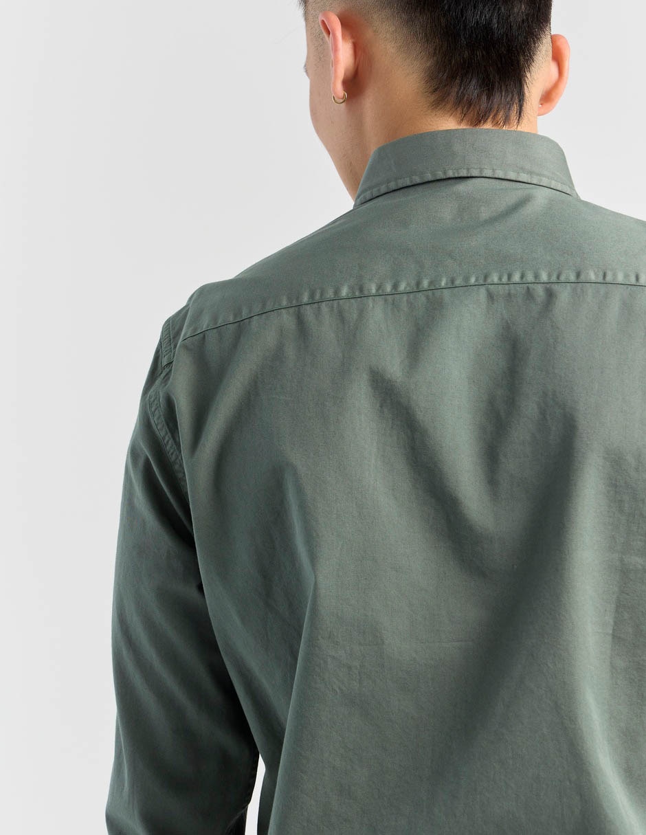 Camisa casual de algodón manga larga para hombre 5