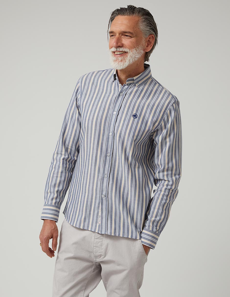 Camisa Business casual de algodón manga larga para hombre Camisa Business casual de algodón manga larga para hombre