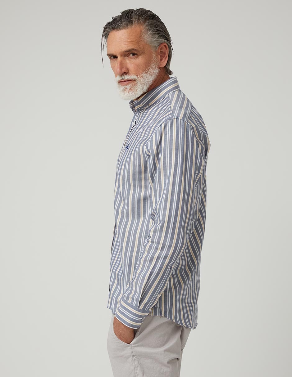 Camisa Business casual de algodón manga larga para hombre 2