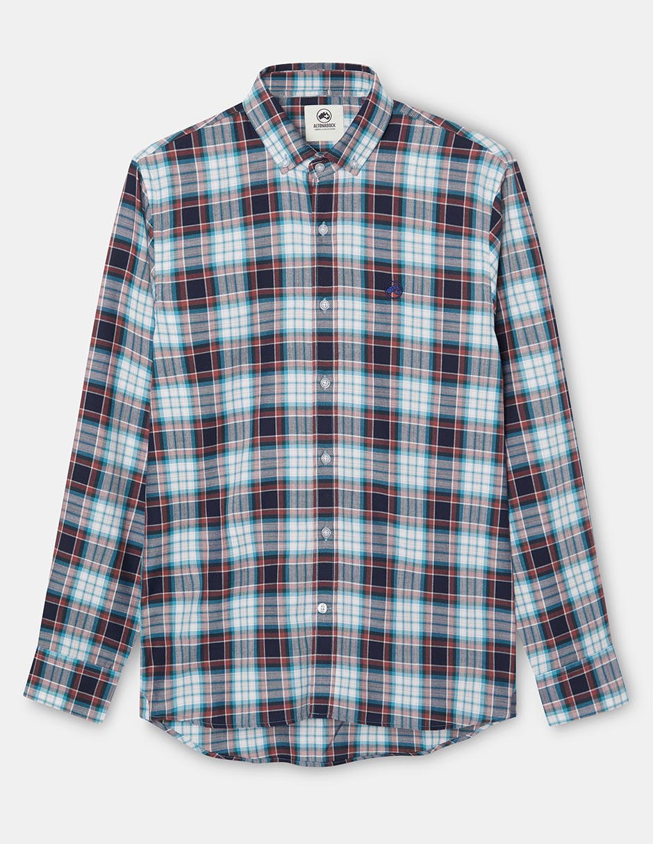 Camisa casual de algodón manga larga para hombre 5