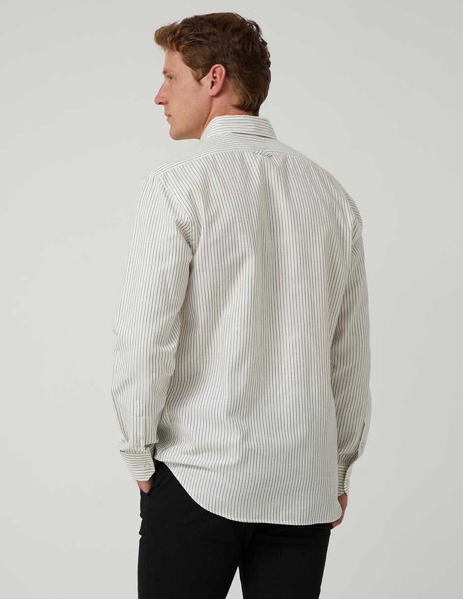 Camisa casual manga larga para hombre 2