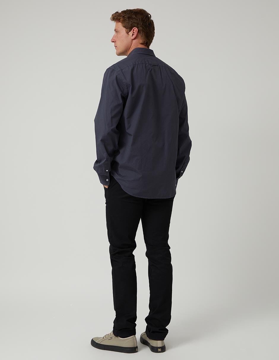 Camisa casual de algodón manga larga para hombre 2