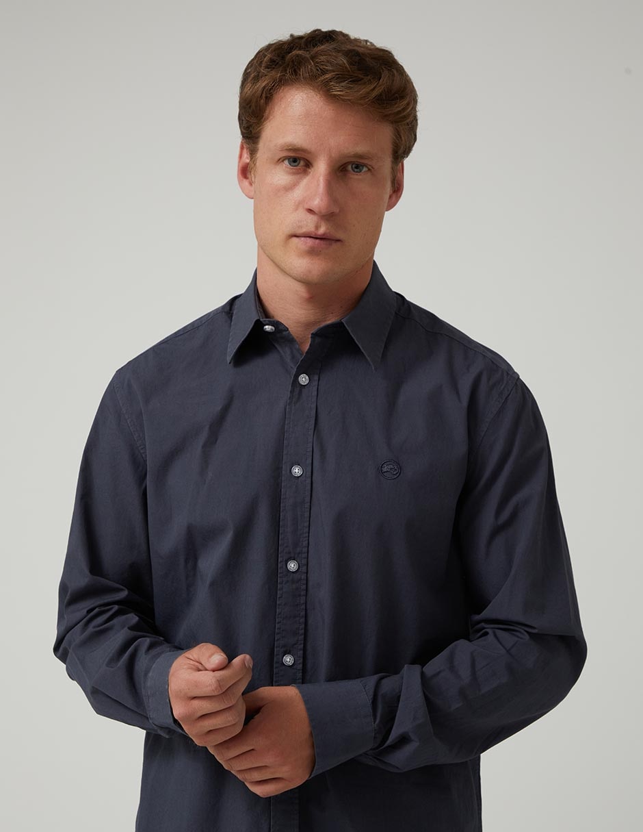 Camisa casual de algodón manga larga para hombre 4