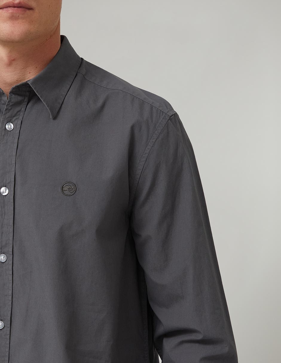 Camisa casual de algodón manga larga para hombre 4