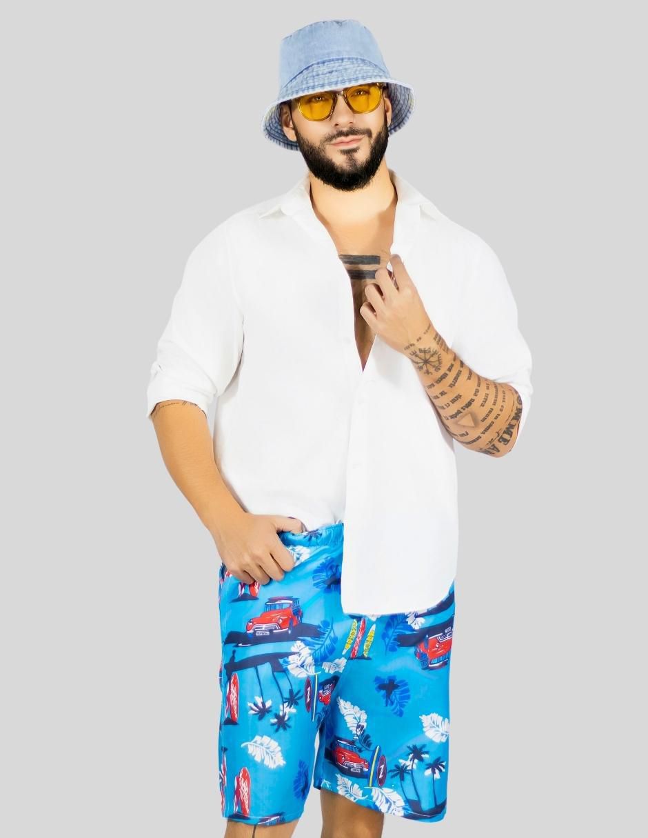 Traje de baño con bolsillos para hombre