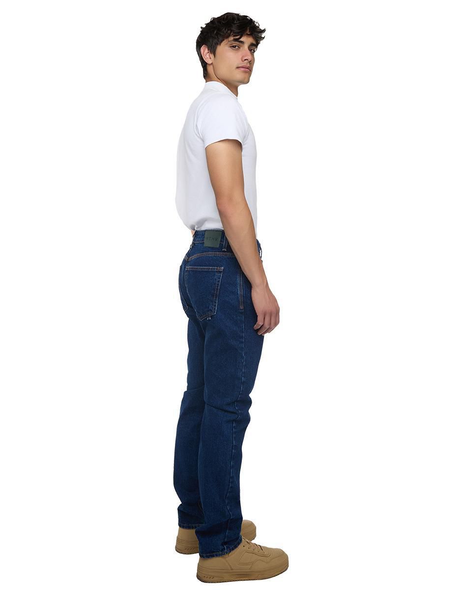 Jeans straight 8093 lavado obscuro para hombre 3