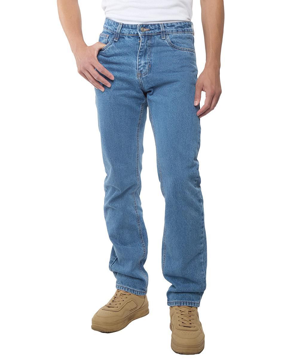 Jeans straight 8092 lavado medio para hombre