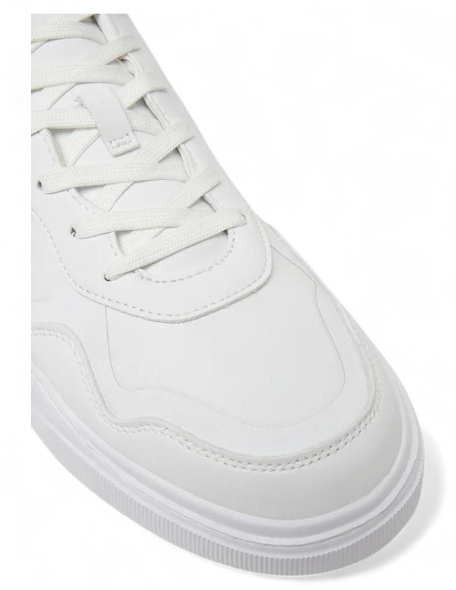 Tenis de piel Optical White para hombre 4
