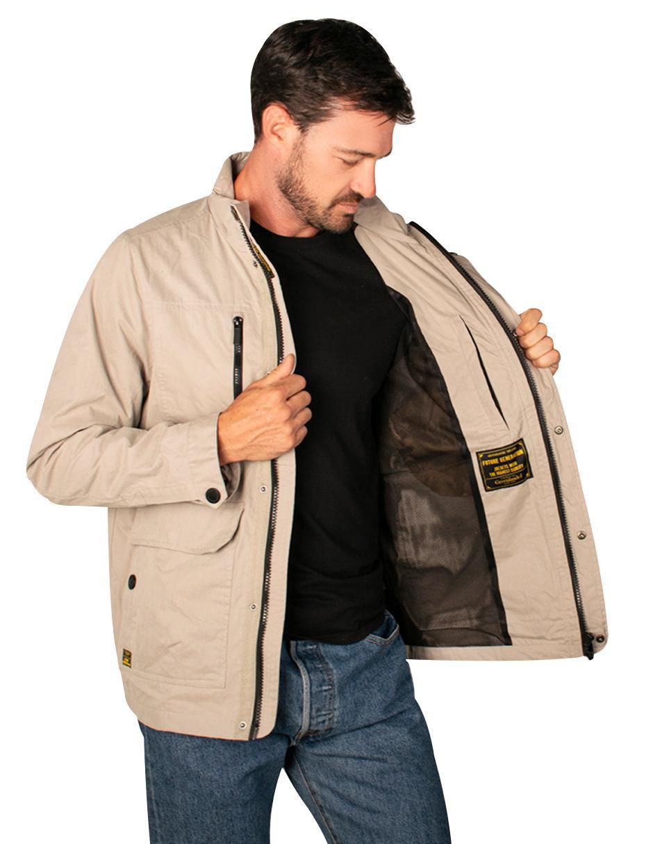 Chamarra cazadora impermeable con bolsillos para hombre 2