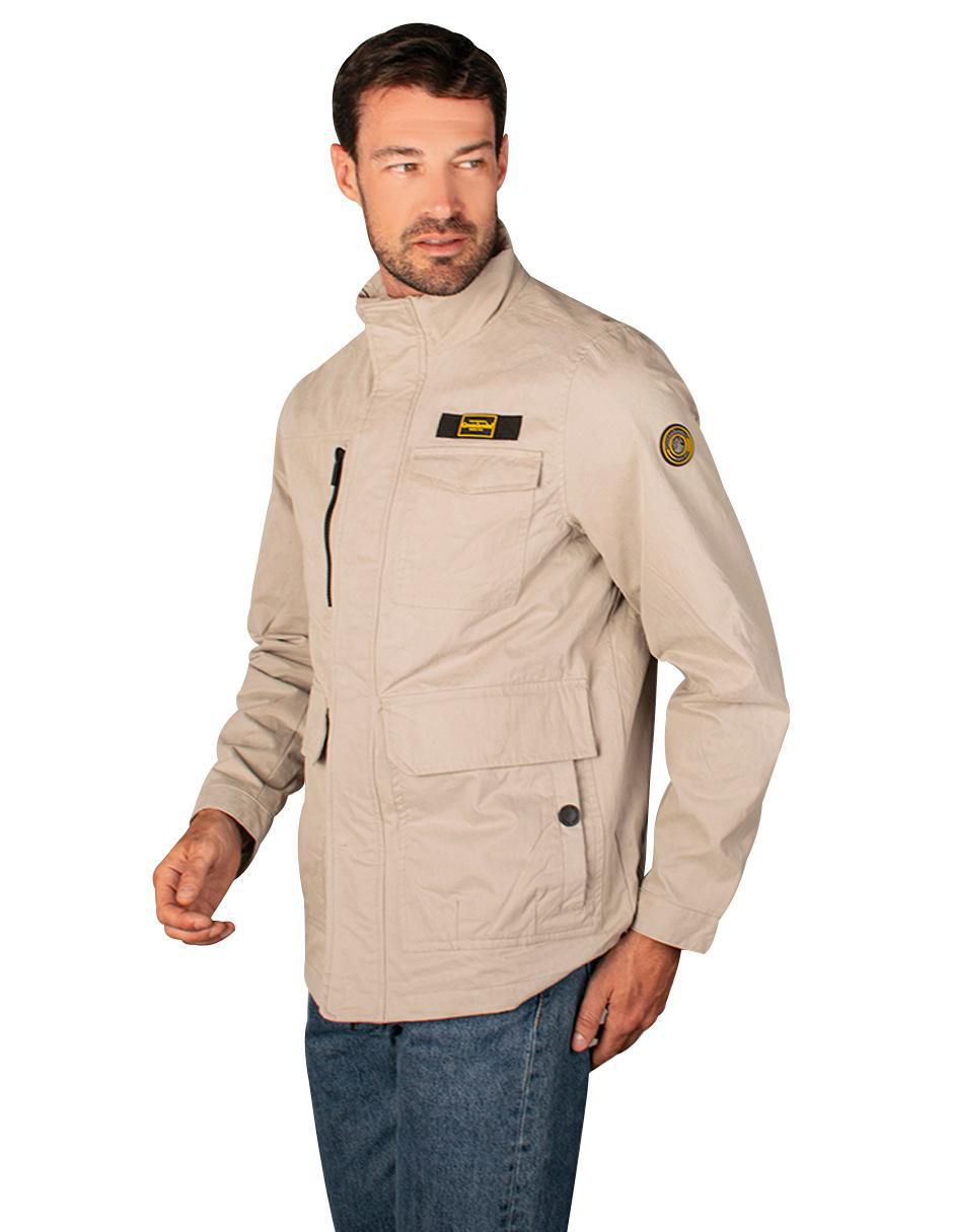 Chamarra cazadora impermeable con bolsillos para hombre 4
