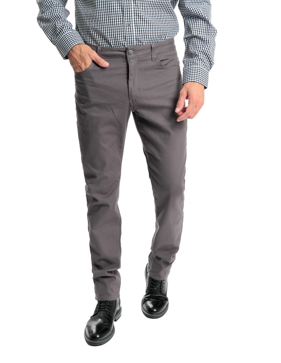 Pantalón slim de algodón para hombre
