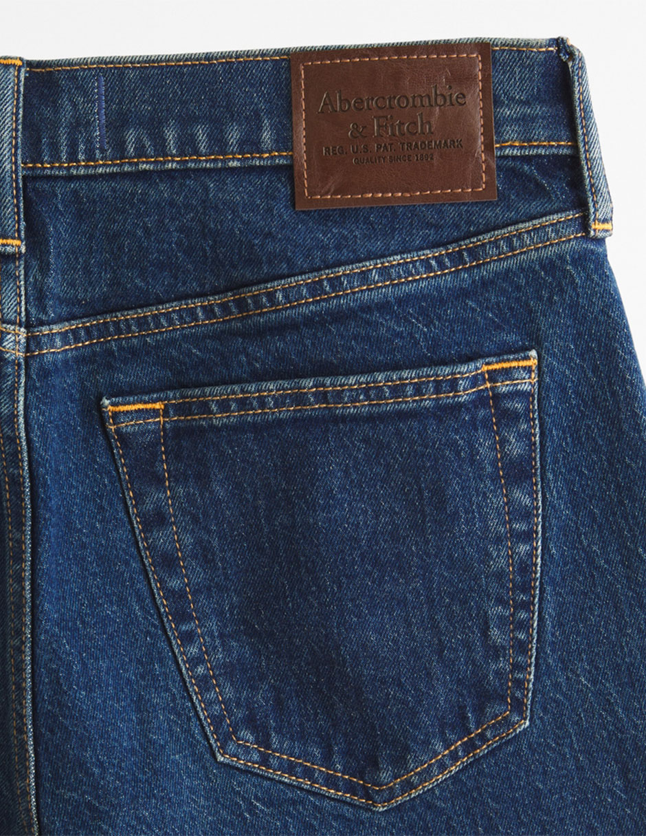 Jeans straight lavado obscuro para hombre 7
