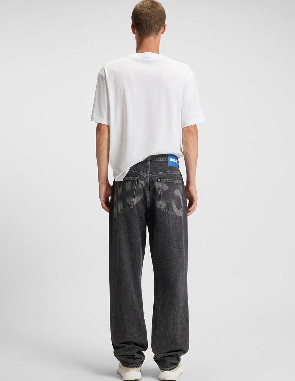 Jeans straight lavado medio para hombre 4