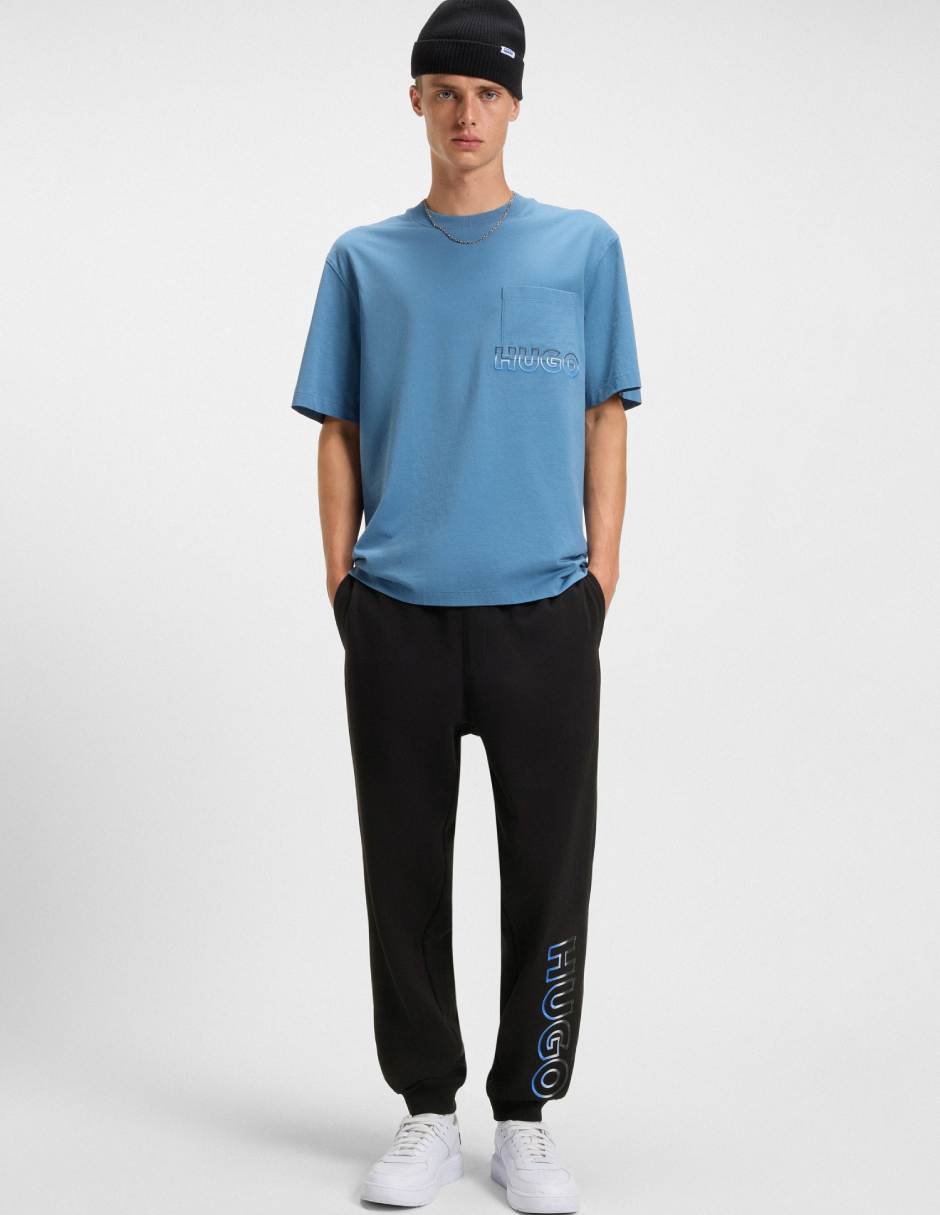 Pants regular con elástico para hombre 4