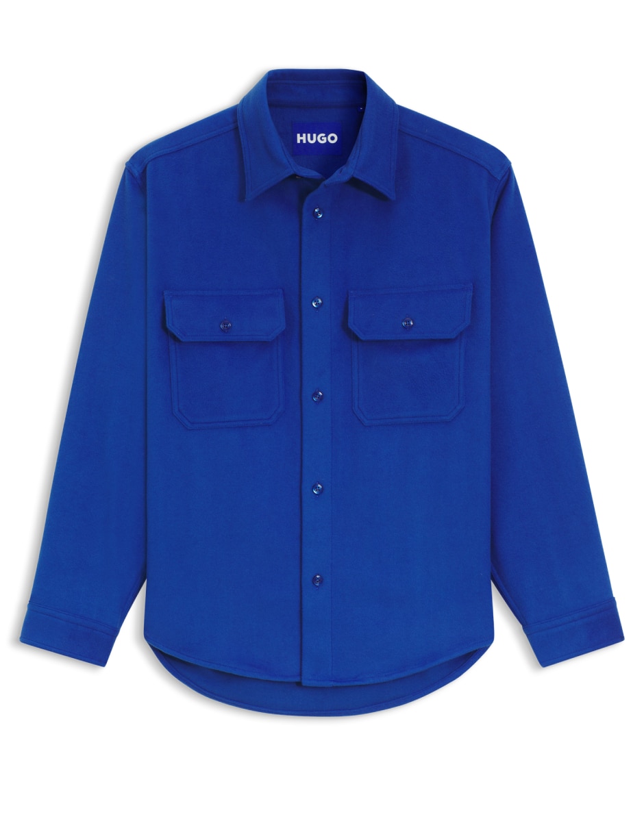 Sobrecamisa casual de algodón manga larga para hombre 4