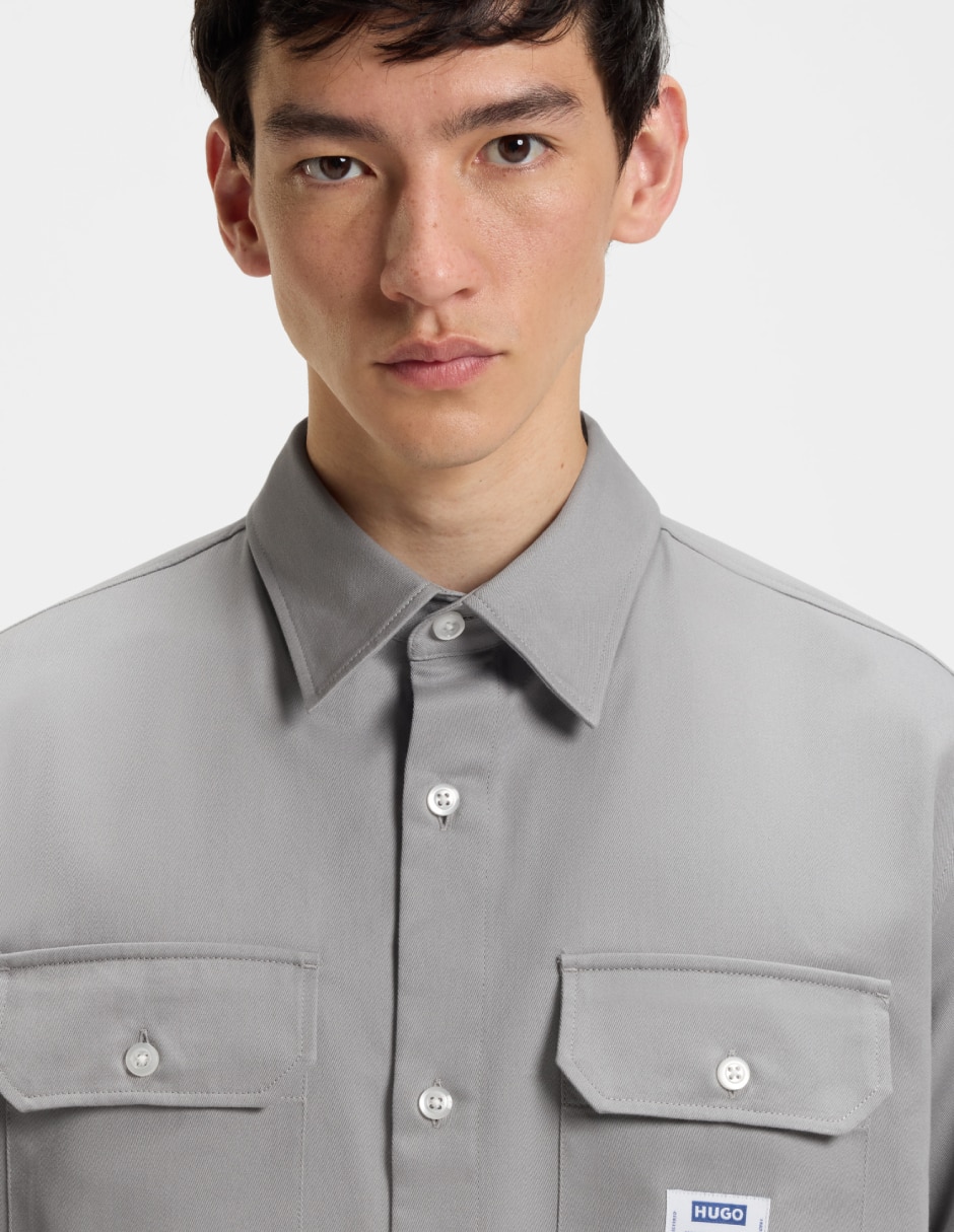 Camisa casual de algodón manga larga para hombre 4