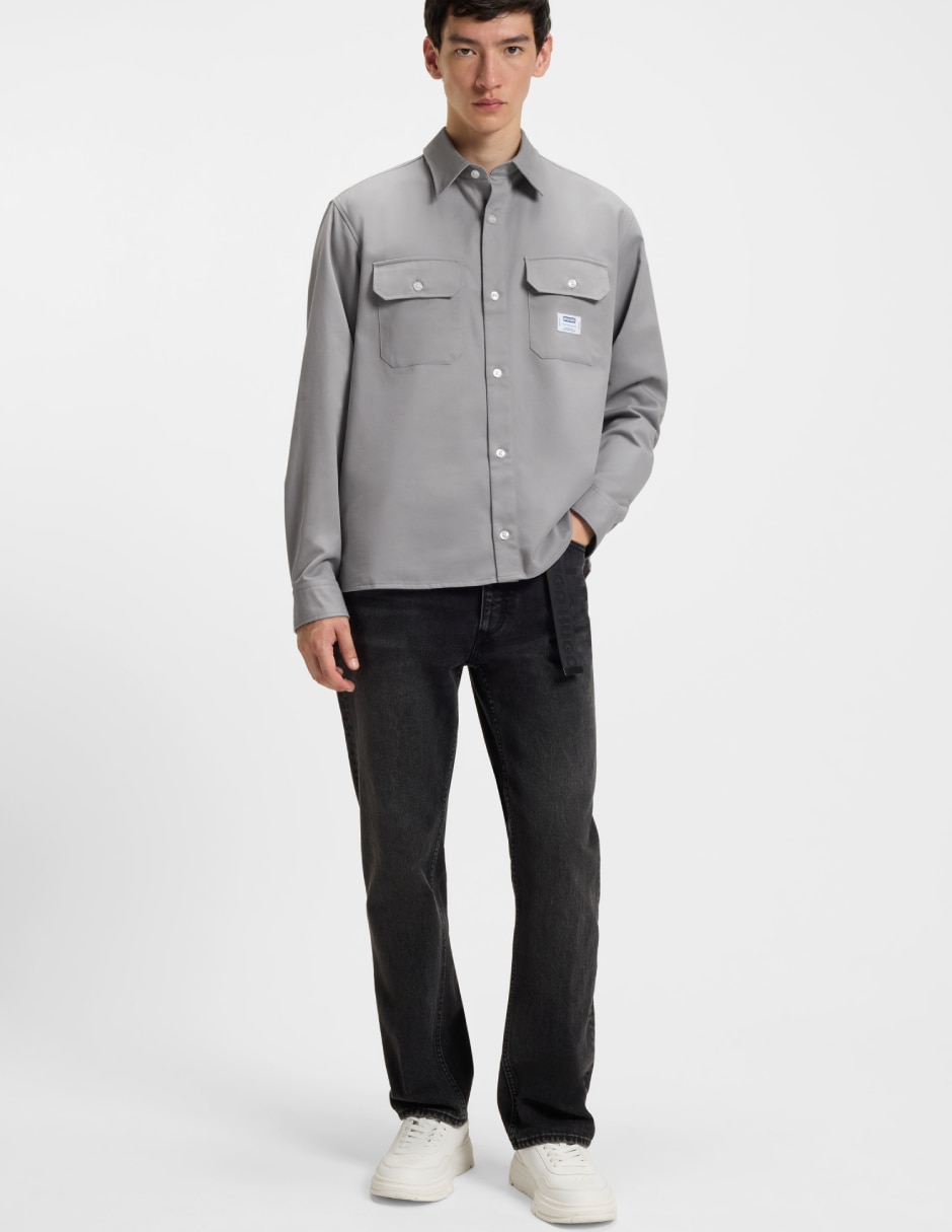 Camisa casual de algodón manga larga para hombre 5