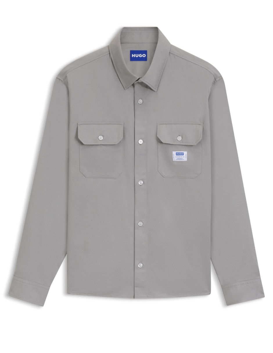 Camisa casual de algodón manga larga para hombre 6