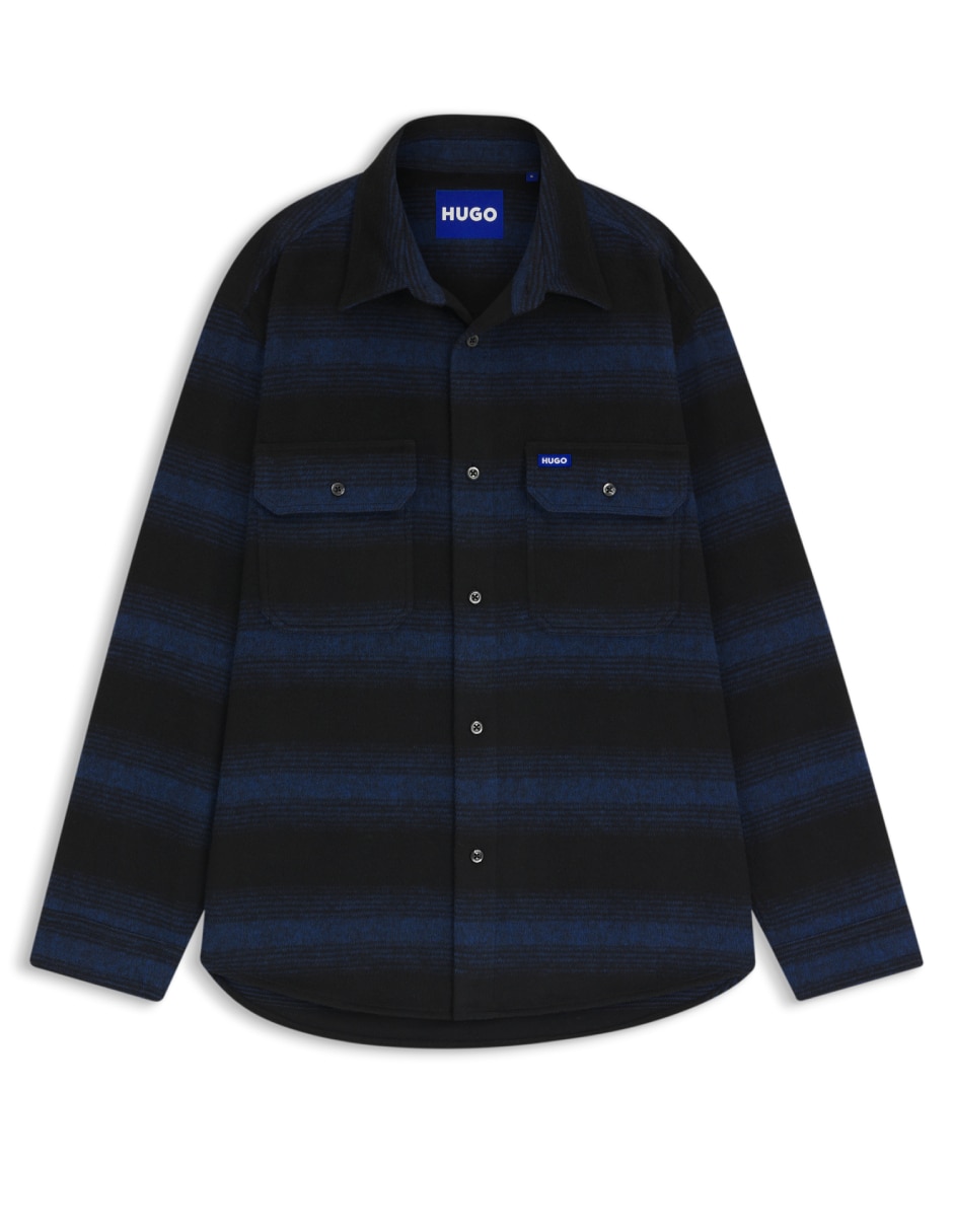 Sobrecamisa casual de algodón manga larga para hombre 5