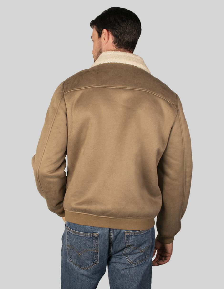 "chamarra" casual greenlander no "de" poliéster cuello a contraste "para hombre"