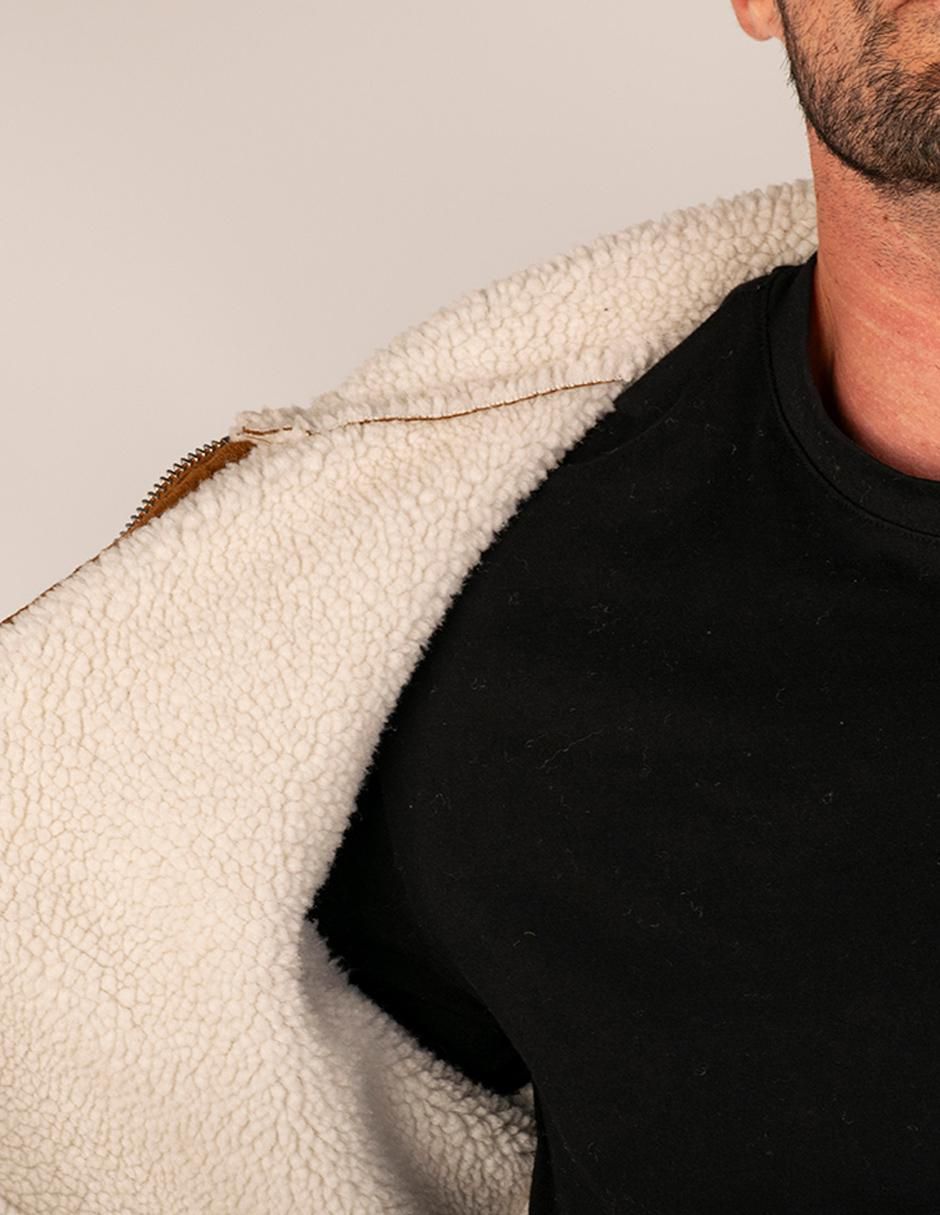 Chamarra casual cuello a contraste para hombre 3