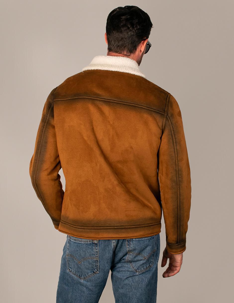 Chamarra casual cuello a contraste para hombre 5