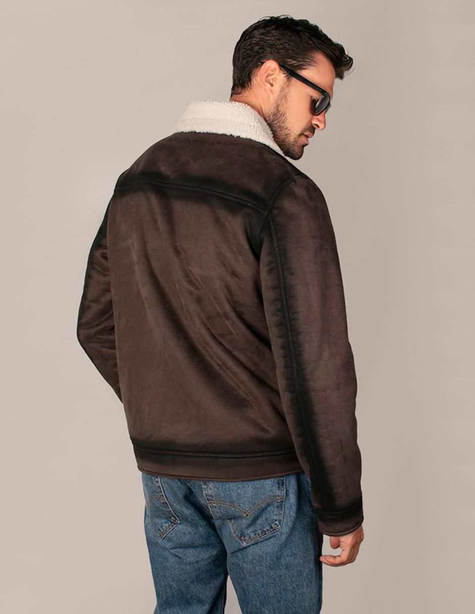 "chamarra" casual greenlander no "de" poliéster cuello a contraste "para hombre"