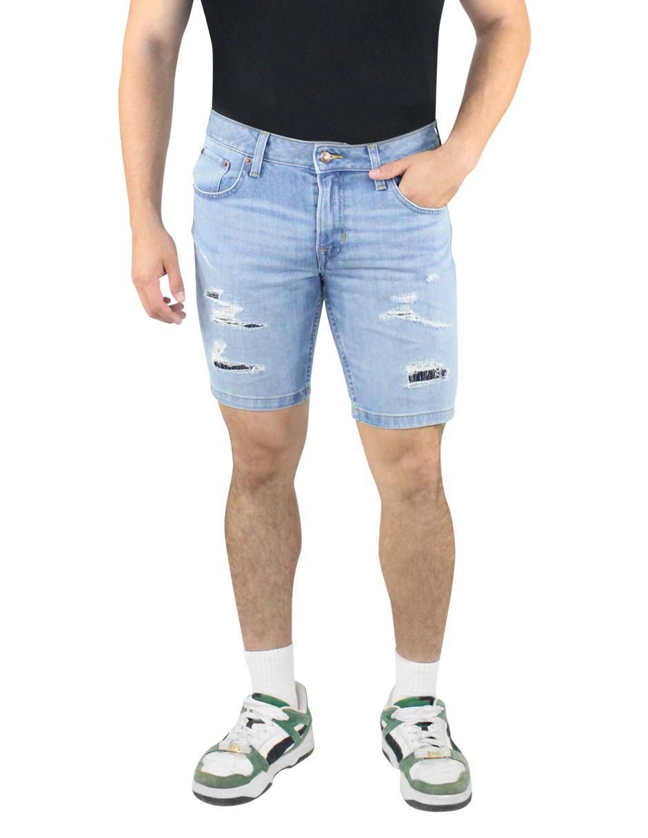 Bermuda de mezclilla para hombre