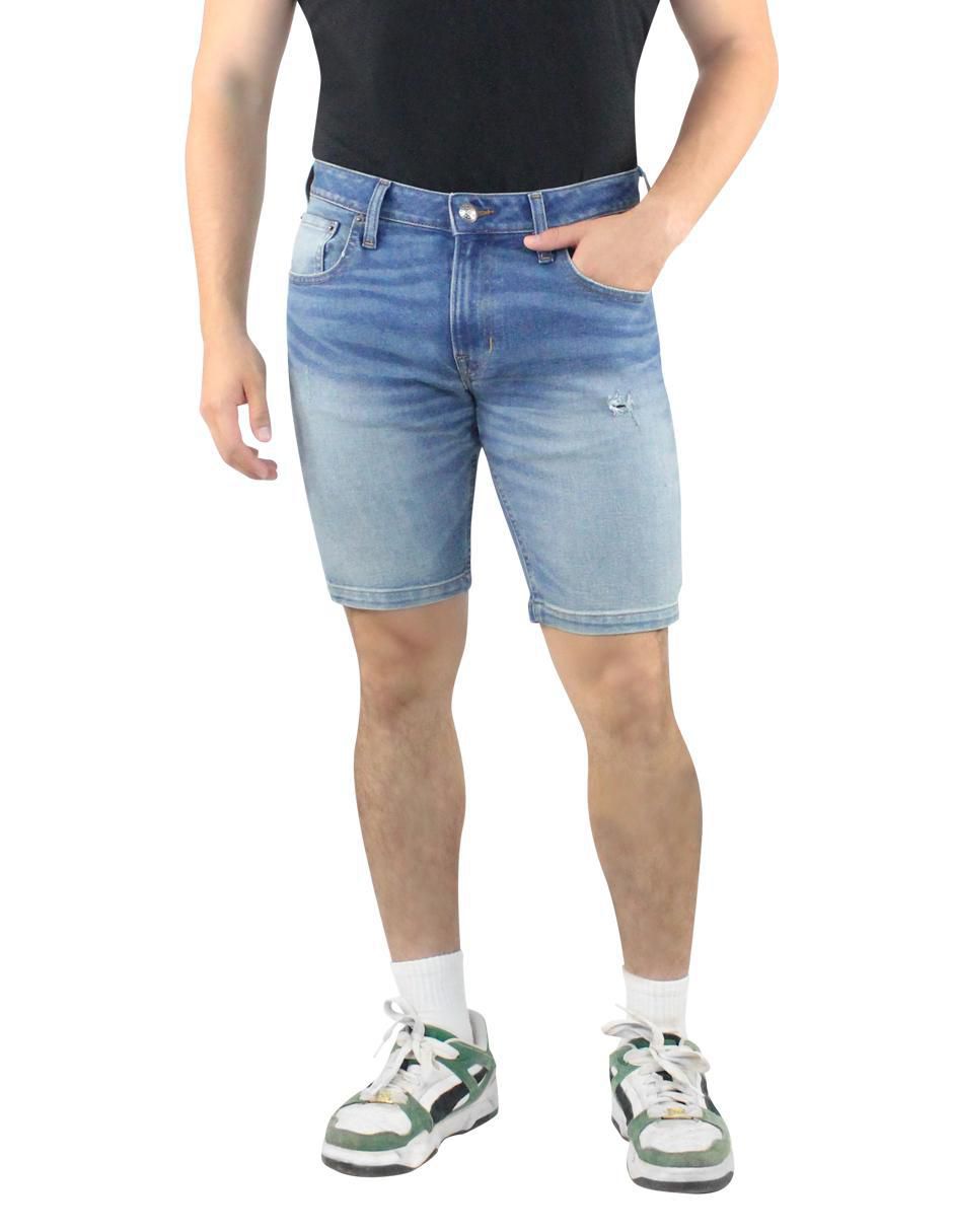 Bermuda de mezclilla para hombre