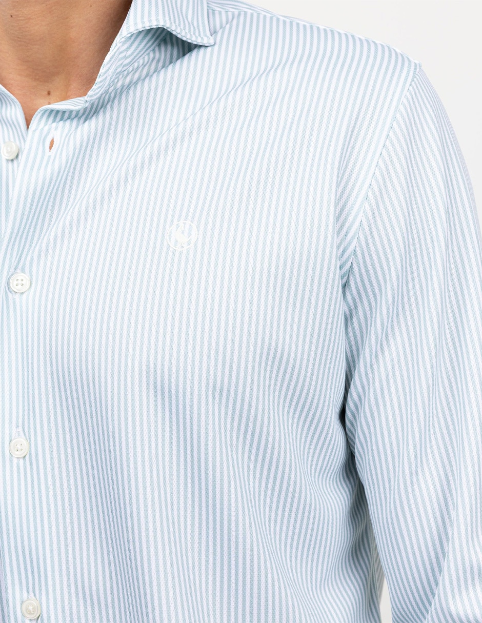Camisa casual manga larga para hombre 5