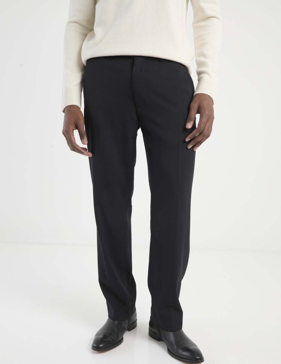 Pantalón de vestir recto de algodón para hombre